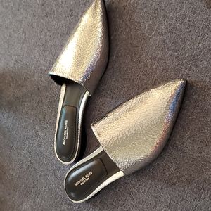MICHAEL KORS COLLECTION, Darla Crackled Metallic Leather Mule - NWOT